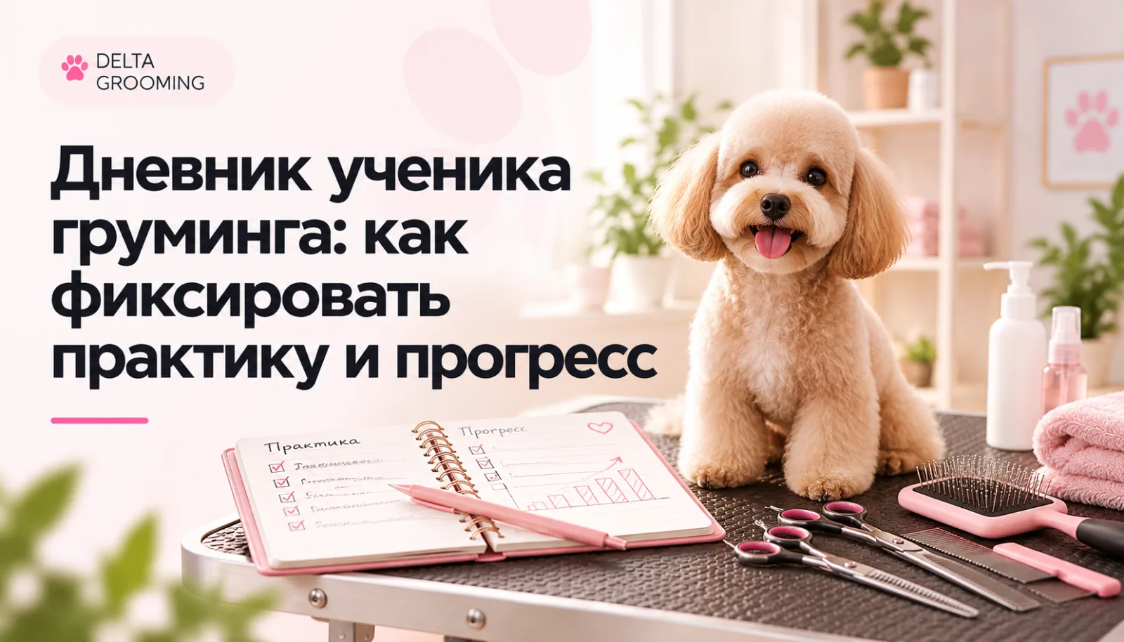 Дневник ученика груминга: как фиксировать практику и прогресс — DELTA GROOMING