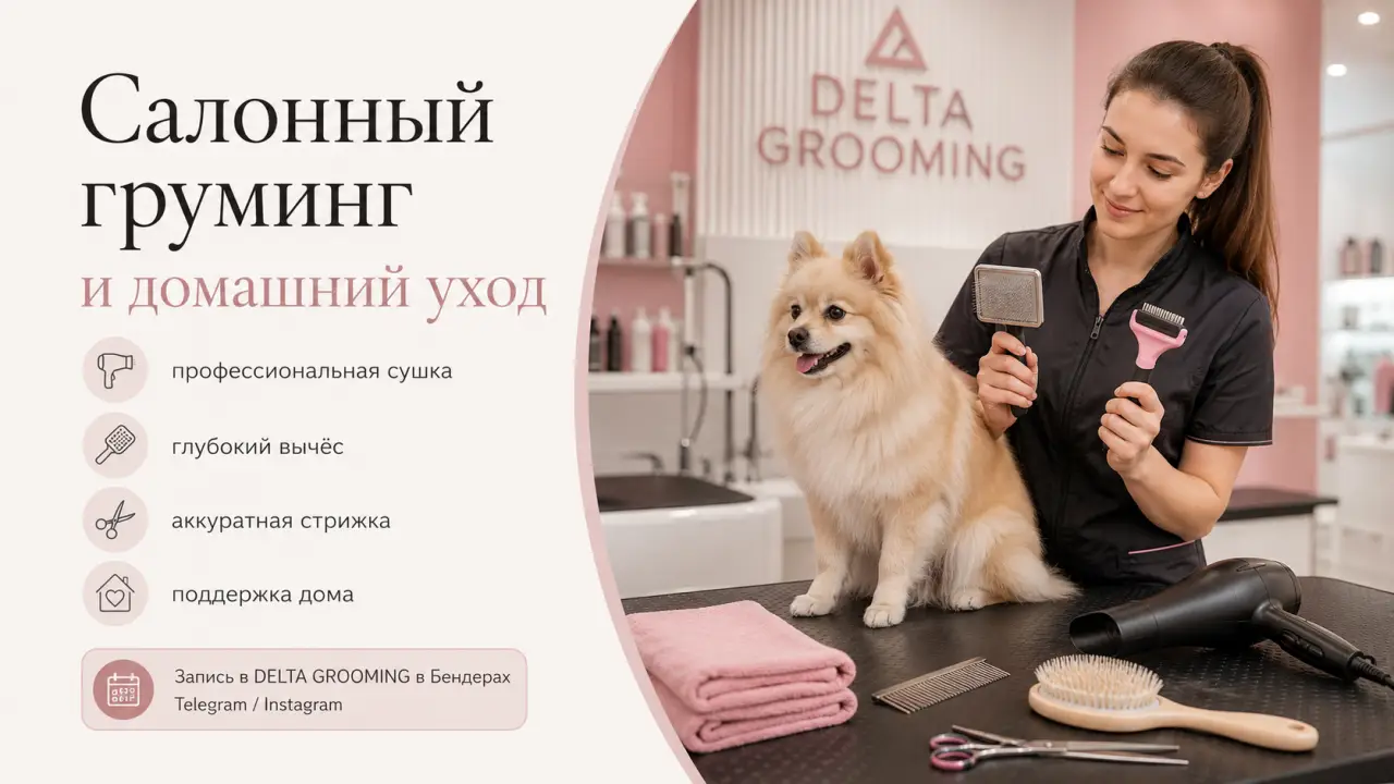 Обложка статьи чем салонный груминг отличается от домашнего ухода в DELTA GROOMING Бендеры