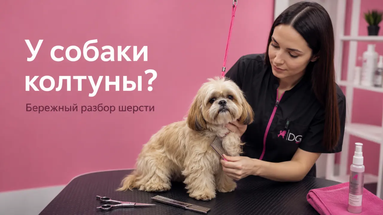 Обложка статьи про колтуны у собак в DELTA GROOMING Бендеры
