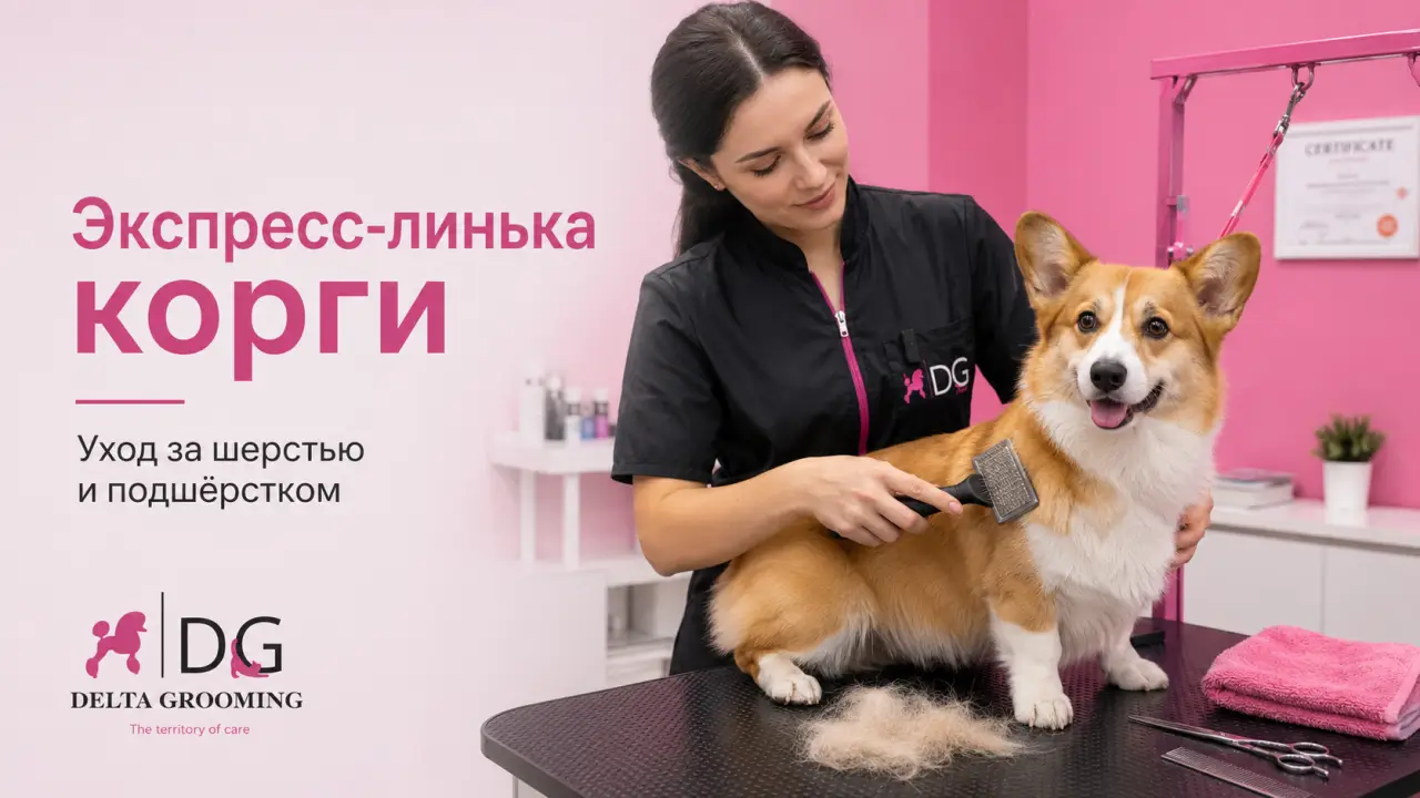 Обложка статьи экспресс-линька корги груминг и вычёсывание DELTA GROOMING Бендеры