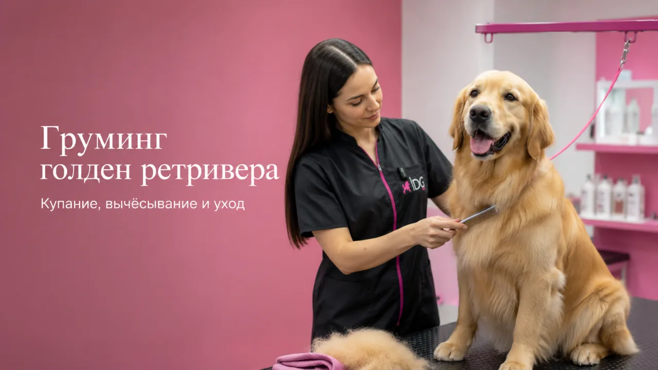 Обложка статьи груминг голден ретривера купание вычёсывание и уход DELTA GROOMING Бендеры