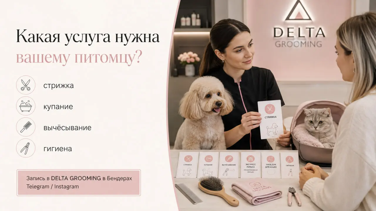 Обложка статьи как выбрать услугу груминга в DELTA GROOMING Бендеры