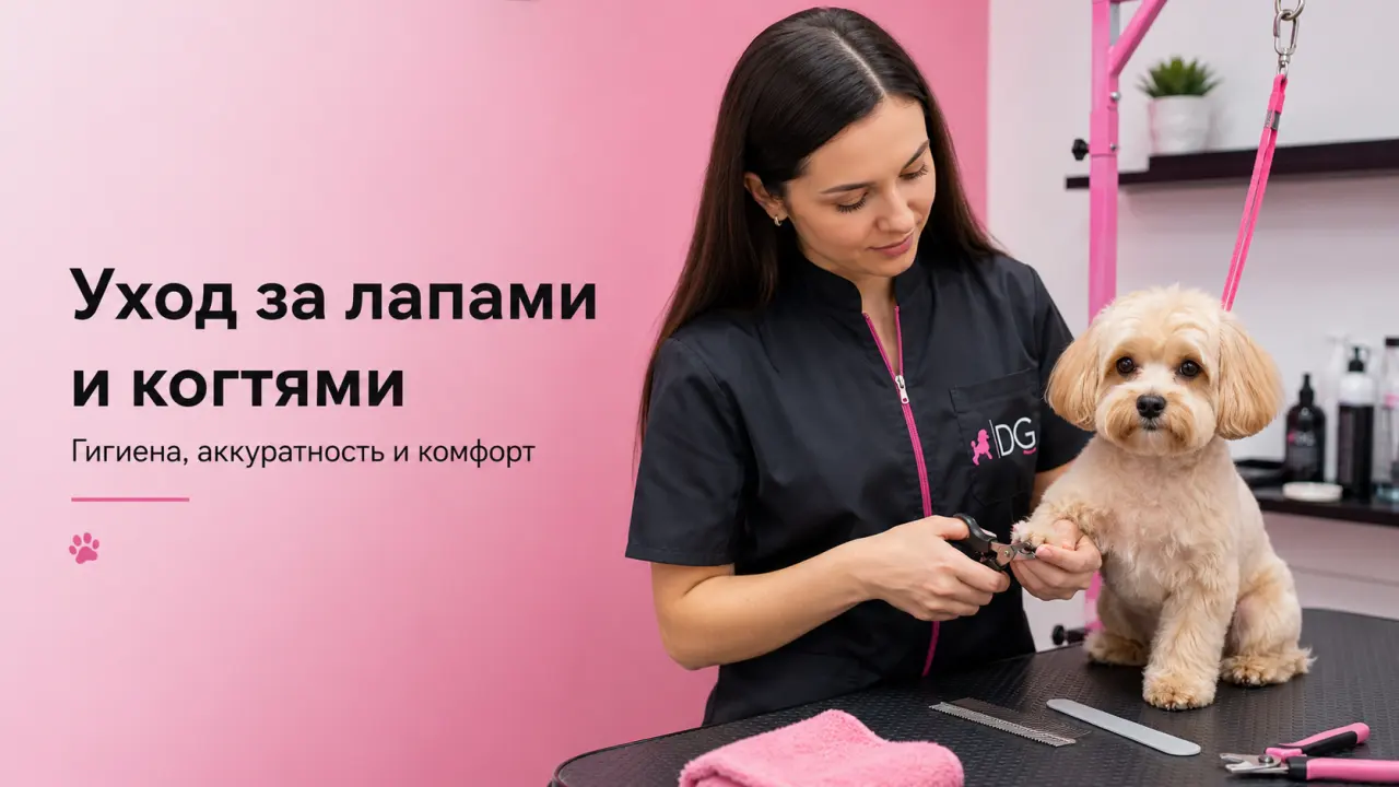 Обложка статьи про уход за лапами и когтями собаки в DELTA GROOMING Бендеры