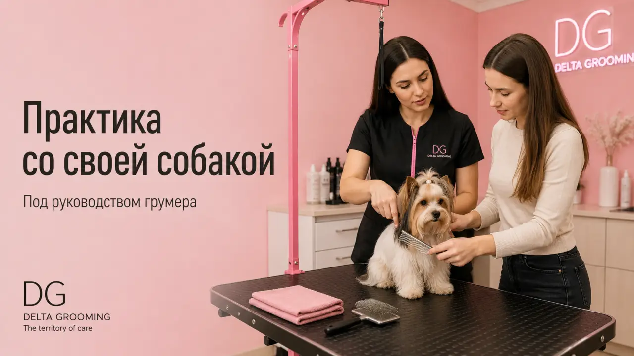 Обучение грумингу с практикой на своей собаке DELTA GROOMING
