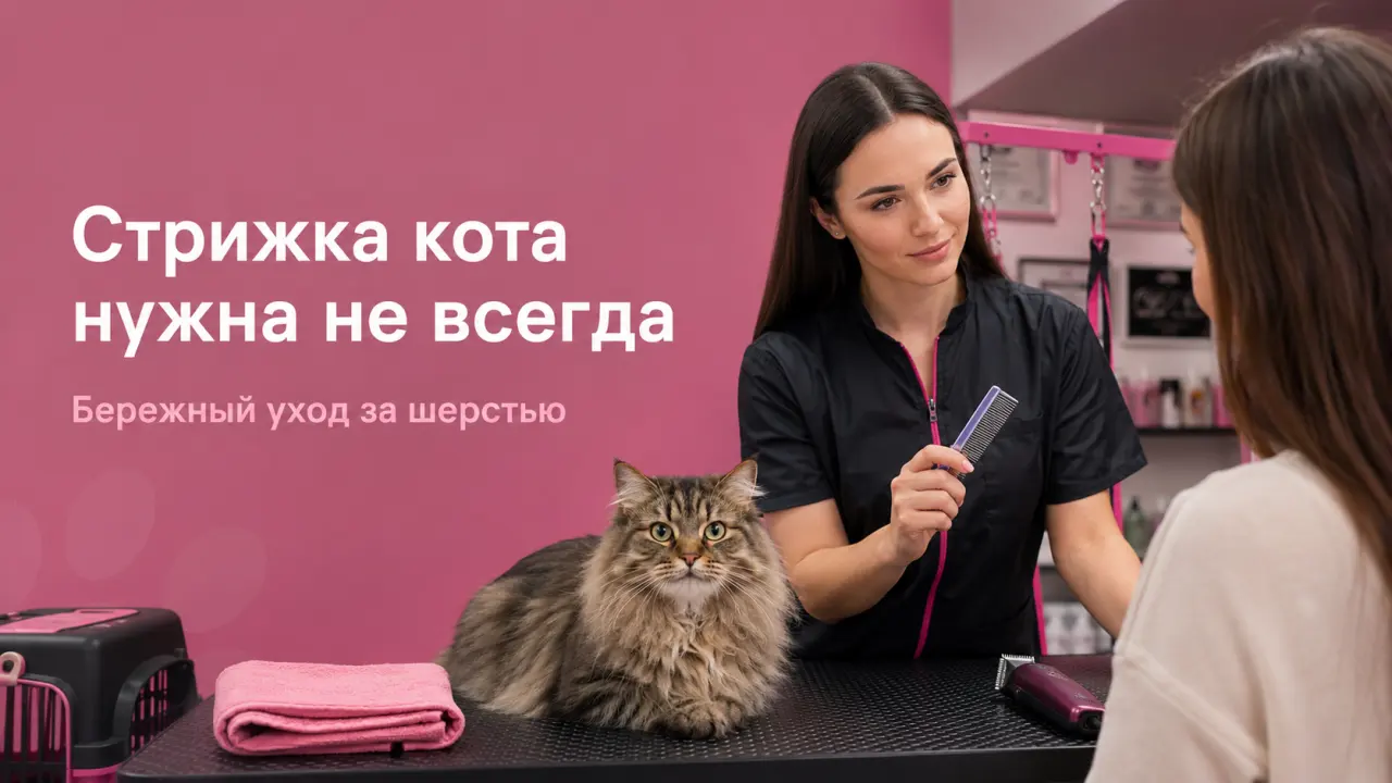 Обложка статьи почему нельзя часто стричь кошку под машинку DELTA GROOMING Бендеры