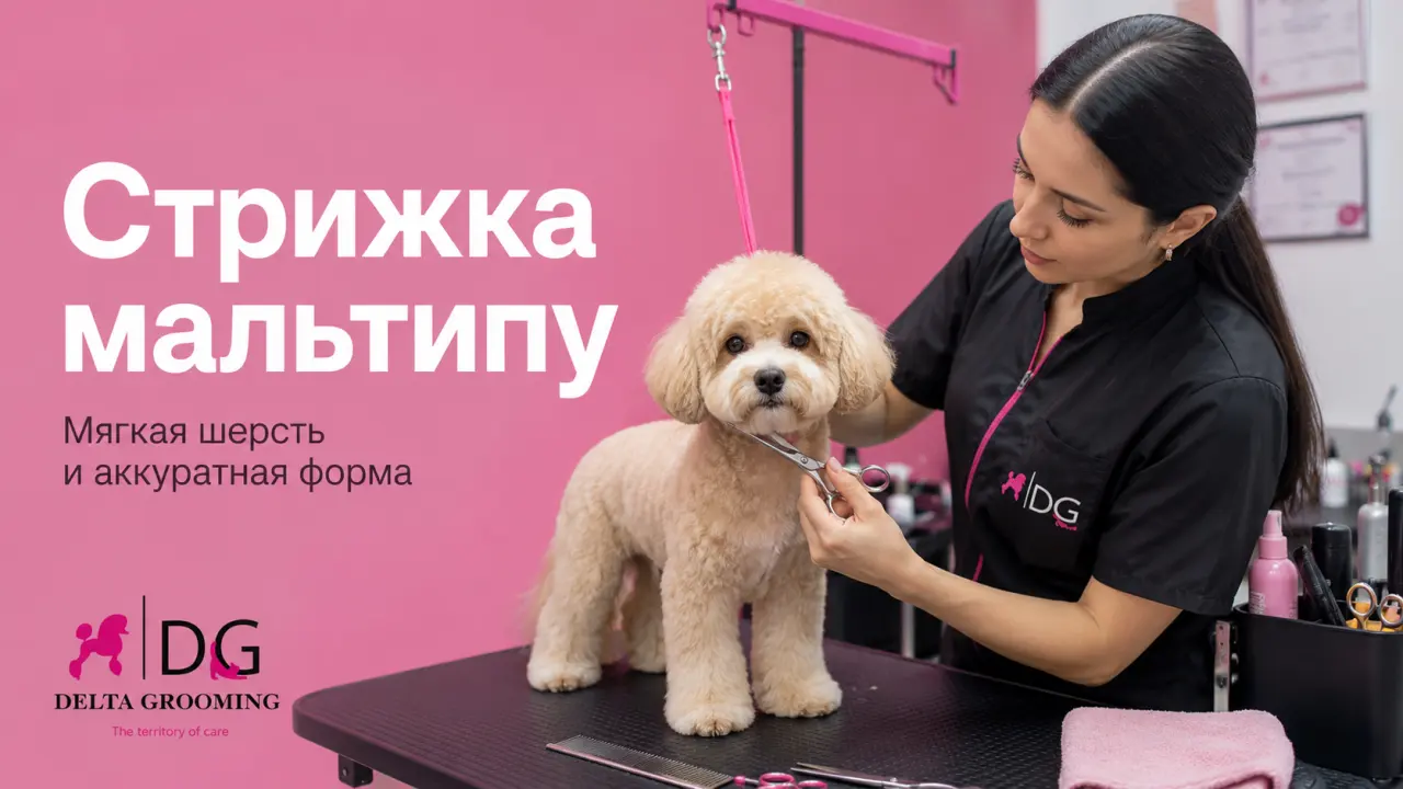 Обложка статьи стрижка мальтипу груминг и уход за шерстью DELTA GROOMING Бендеры