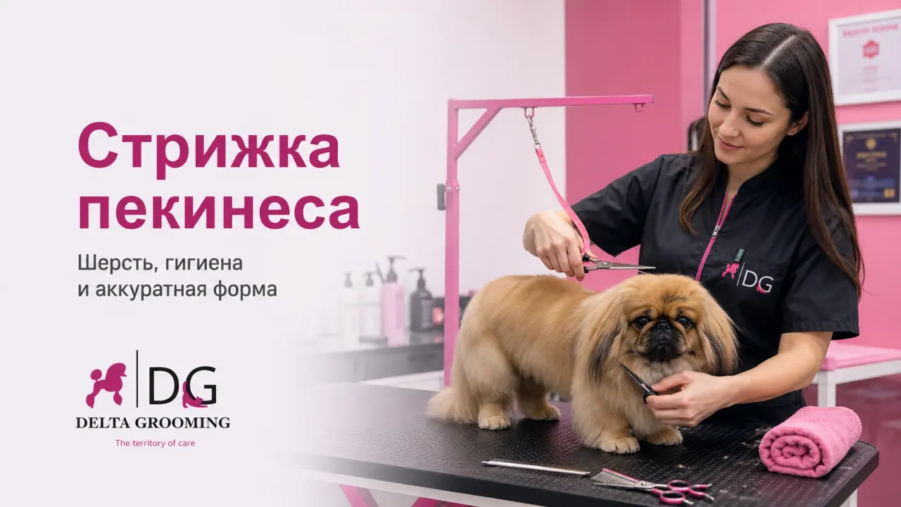 Обложка статьи стрижка пекинеса груминг и уход за шерстью DELTA GROOMING Бендеры