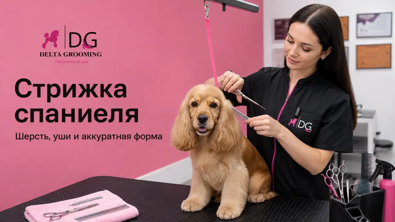 Обложка статьи стрижка спаниеля груминг уход за шерстью и ушами DELTA GROOMING Бендеры